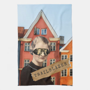 Linge De Cuisine Trailblazer pour femme vintage Kitsch Altered Art