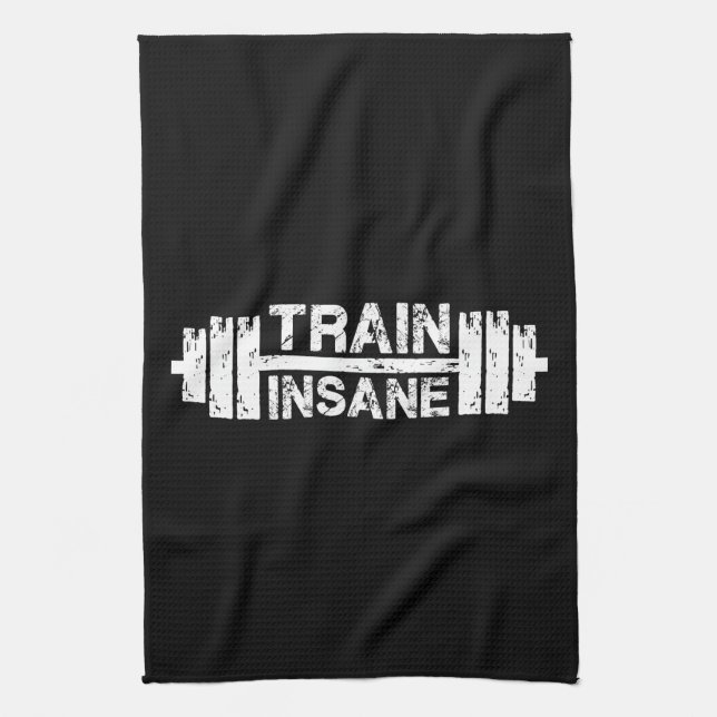 Linge De Cuisine Train Insane - Barbell, Salle de gym, Exercice Ins (Vertical)