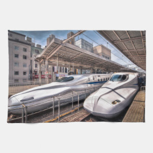 Linge De Cuisine Trains de balle japonais à la station de Tokyo