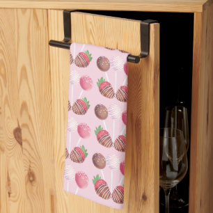 Linge De Cuisine Traiter Les Fraises De Chocolat Et Les Pop De Gâte