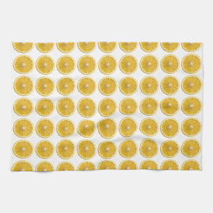 Linge De Cuisine Tranche de citron jaune frais motif cuisine citrus