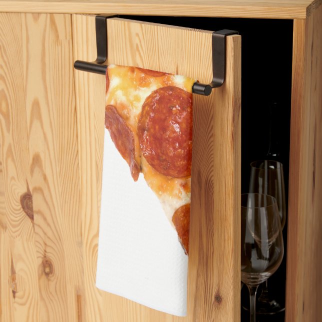 Linge De Cuisine tranche de pizza pepperoni classique de SlipperyJo (Pliage en tiers)