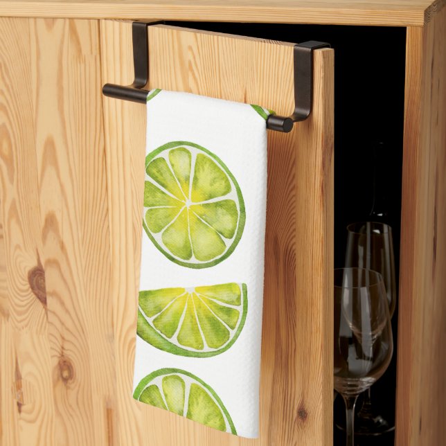 Linge De Cuisine Tranches de chaux (Pliage en tiers)