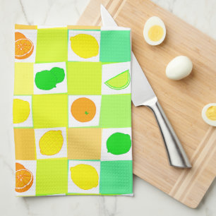 Linge De Cuisine Tranches de fruits d'agrumes citron, lime et orang