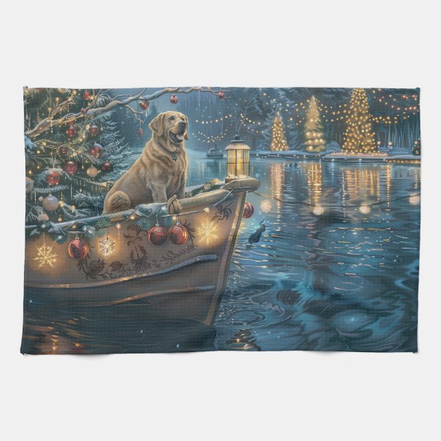 Linge De Cuisine Traversée festive de Noël au Labrador (Horizontal)