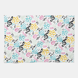 Linge De Cuisine Treble Clef Musique Cadeau Musicien Groupe d'ensei