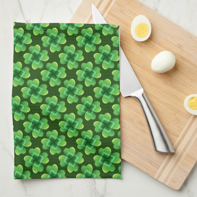 Linge De Cuisine Trèfles à quatre feuilles (Quart Plié)