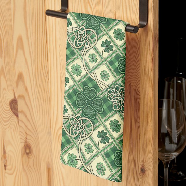 Linge De Cuisine Trèfles de la Saint-Patrick et nœuds celtiques ent (Créateur téléchargé)
