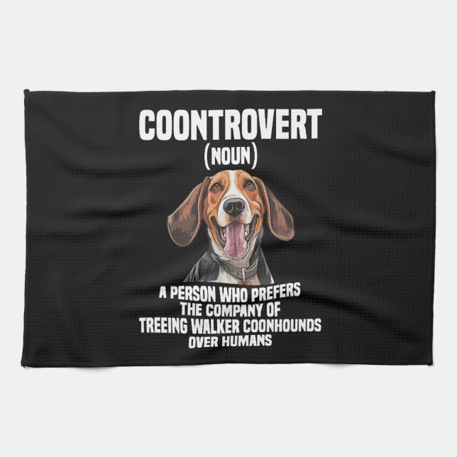 Linge De Cuisine Trek Walker Coonhound Lover Chien Coontrovert (Horizontal)