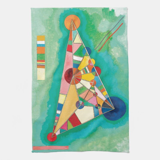 Linge De Cuisine Triangles colorés par Wassily Kandinsky (Vertical)