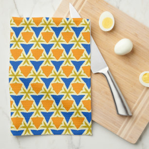 Linge De Cuisine Triangles et étoiles colorées