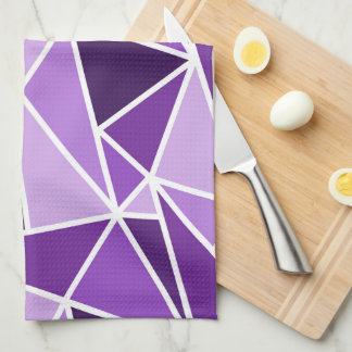 Linge De Cuisine Triangles géométriques Abstraits, Violet, Lilac