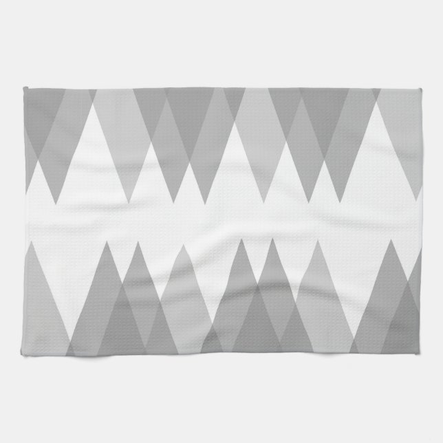Linge De Cuisine Triangles gris (Horizontal)