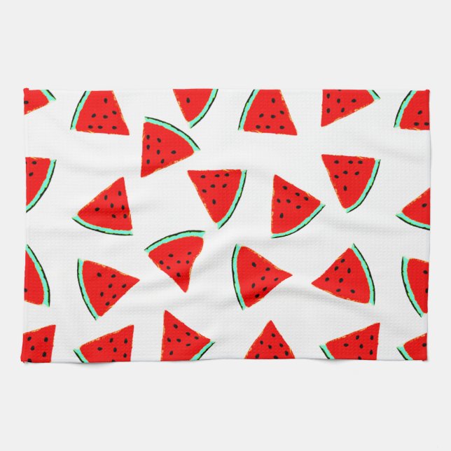 Linge De Cuisine Triangles Motifs de pastèque (Horizontal)