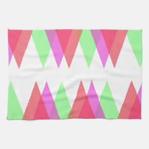 Linge De Cuisine Triangles rouge et vert