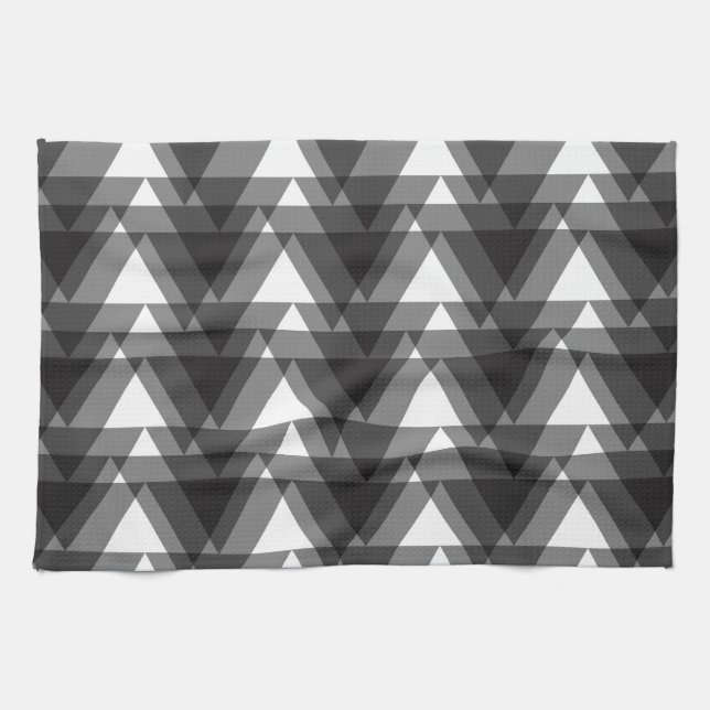 Linge De Cuisine Triangles transparents simples, modernes, urbains, (Horizontal)