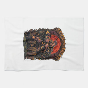 Linge De Cuisine Trick Or Treat Halloween Tueur Squelette Hache Rou