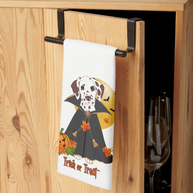 Linge De Cuisine Trick ou traitement dalmate (Pliage en tiers)