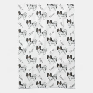 Linge De Cuisine Tricolore Papillon Motif de dessin de chien avec n