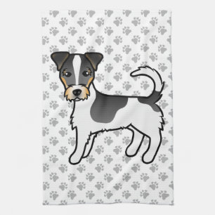 Linge De Cuisine Tricolore Rough Coat Jack Russell Terrier Chien