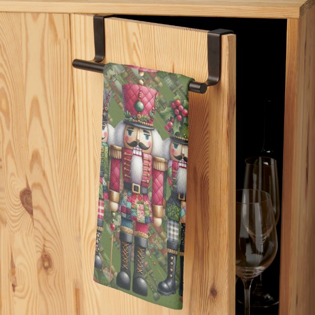 Linge De Cuisine Trio de casse-noisettes de Noël en patchwork fanta (Pliage en tiers)