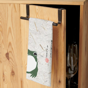 Linge De Cuisine Triste grenouille japonaise crapaud du XIXe siècle