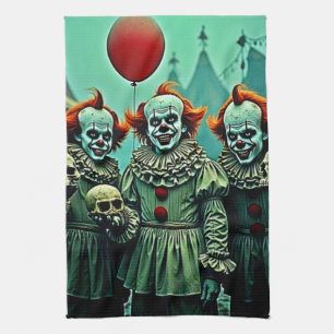Linge De Cuisine Trois Clowns Déplaisants Crâne conception de la pe
