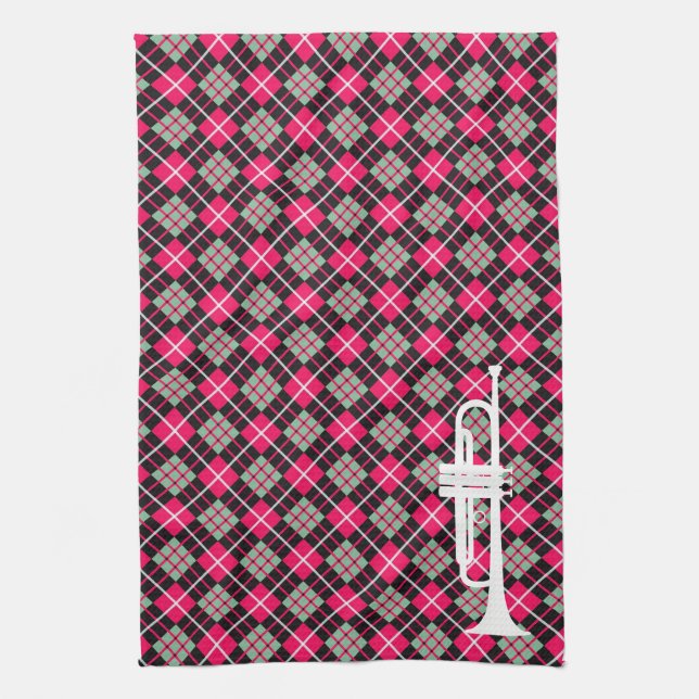 Linge De Cuisine Trompette rose (Vertical)