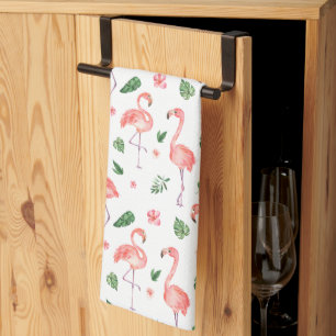 Linge De Cuisine Tropical rose Flamingo