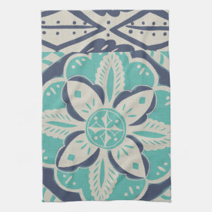 Linge De Cuisine Tuile bleue IV de batik