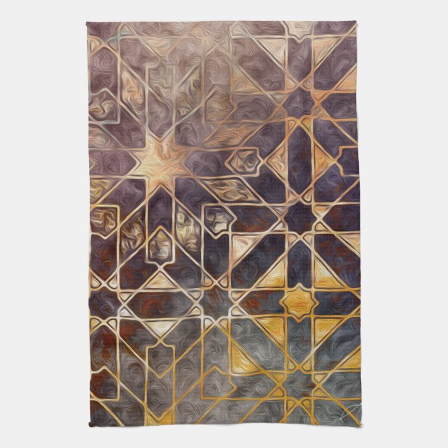 Linge De Cuisine Tuiles mystiques I (Vertical)