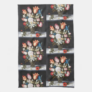 Linge De Cuisine Tulipes et Roses Hollandaises Antiques de Bosschae