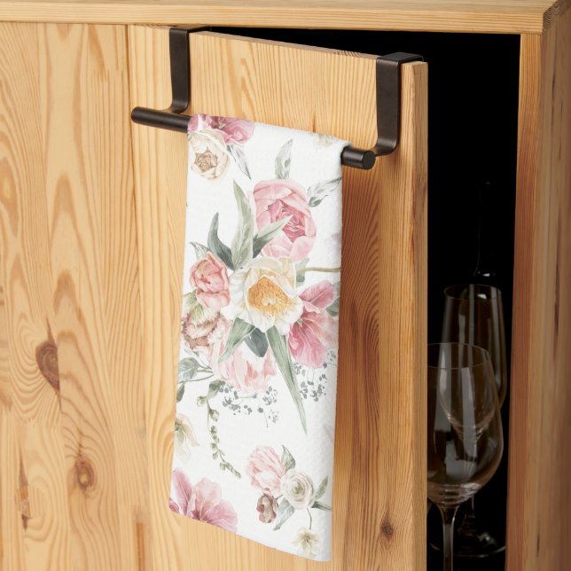 Linge De Cuisine Tulipes florales du printemps (Pliage en tiers)