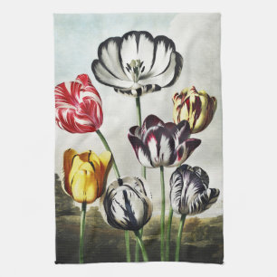 Linge De Cuisine Tulipes multicolores de style Régence lunatique