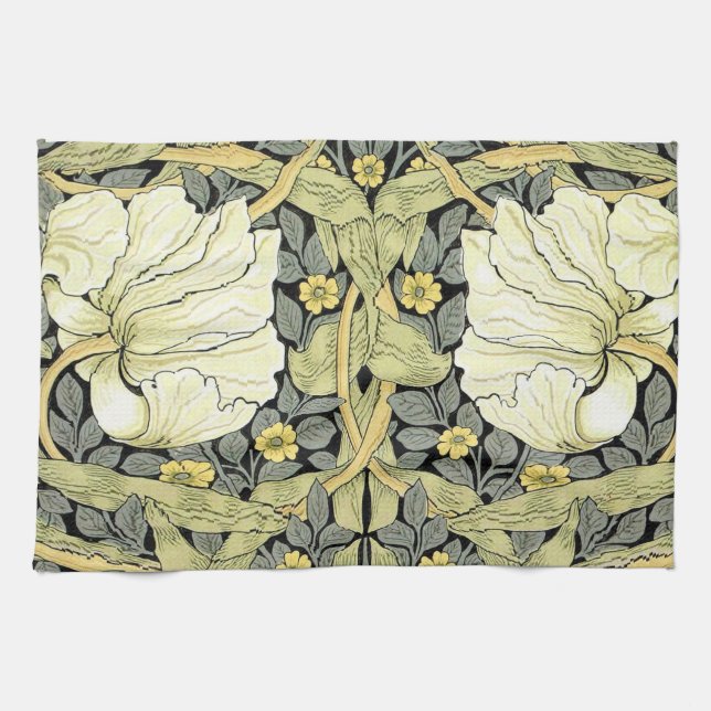 Linge De Cuisine Tulipes Pimpernel Art Botanique de William Morris (Horizontal)