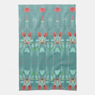 Linge De Cuisine Turquoise et rouge