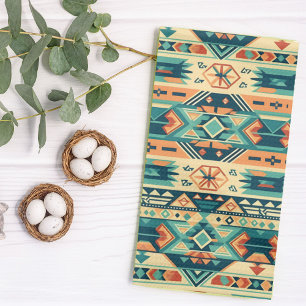 Linge De Cuisine Turquoise Tribale du Sud-Ouest