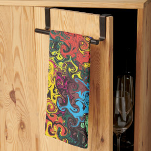 Linge De Cuisine Twirlers colorés Abstraits /