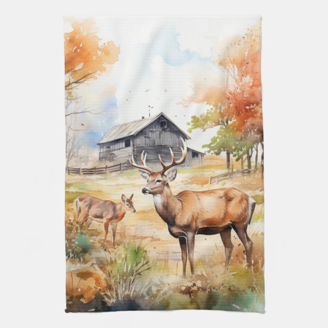Linge De Cuisine Two Deer (Vertical)