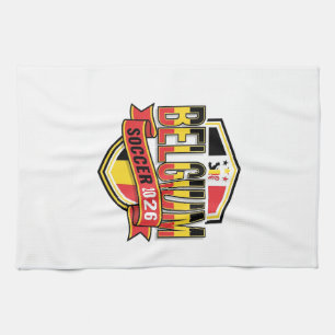 Linge De Cuisine Typographie de pays gras de football 2026 de Belgi