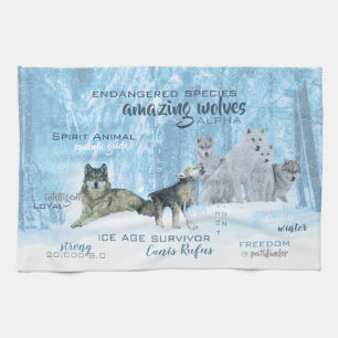 Linge De Cuisine Typographie Extraordinaire des loups   Personnalis