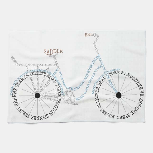 Linge De Cuisine Typographie Vélo Vélo Vélo Vélo Vélo Vélo Vélo Tis (Horizontal)