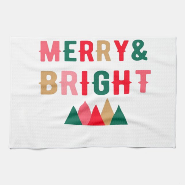 Linge De Cuisine Typographie verte rouge et Brown en gras (Horizontal)