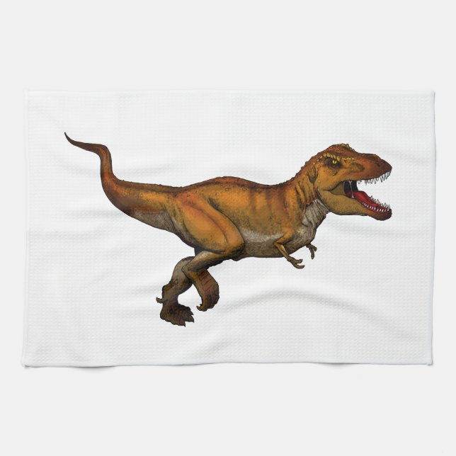 Linge De Cuisine Tyrannosaurus Rex exécutant T-Rex (Horizontal)