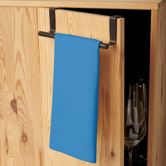 Linge De Cuisine un arrière - plan bleu avec un (Pliage en tiers)