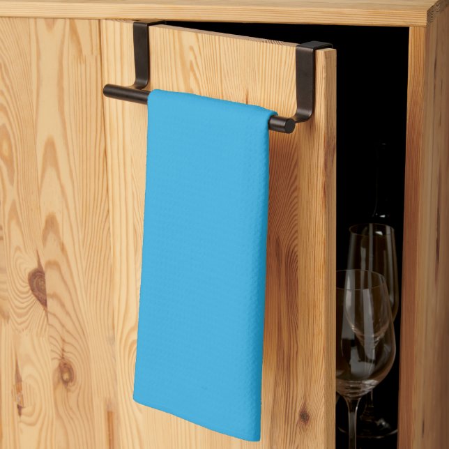 Linge De Cuisine un arrière - plan bleu avec un (Pliage en tiers)