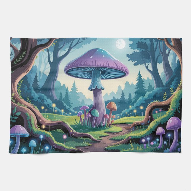 Linge De Cuisine Un champignon violet (Horizontal)
