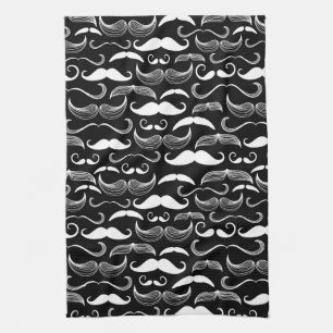 Linge De Cuisine Un club des messieurs. Motif de moustache