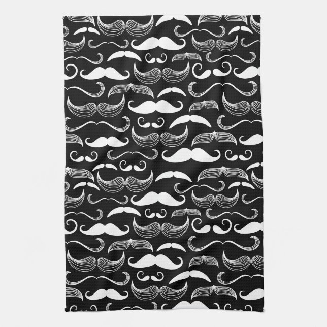 Linge De Cuisine Un club des messieurs. Motif de moustache (Vertical)