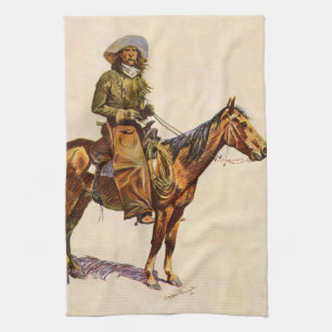 Linge De Cuisine Un cow-boy d'Arizona par Remington, Western vintag